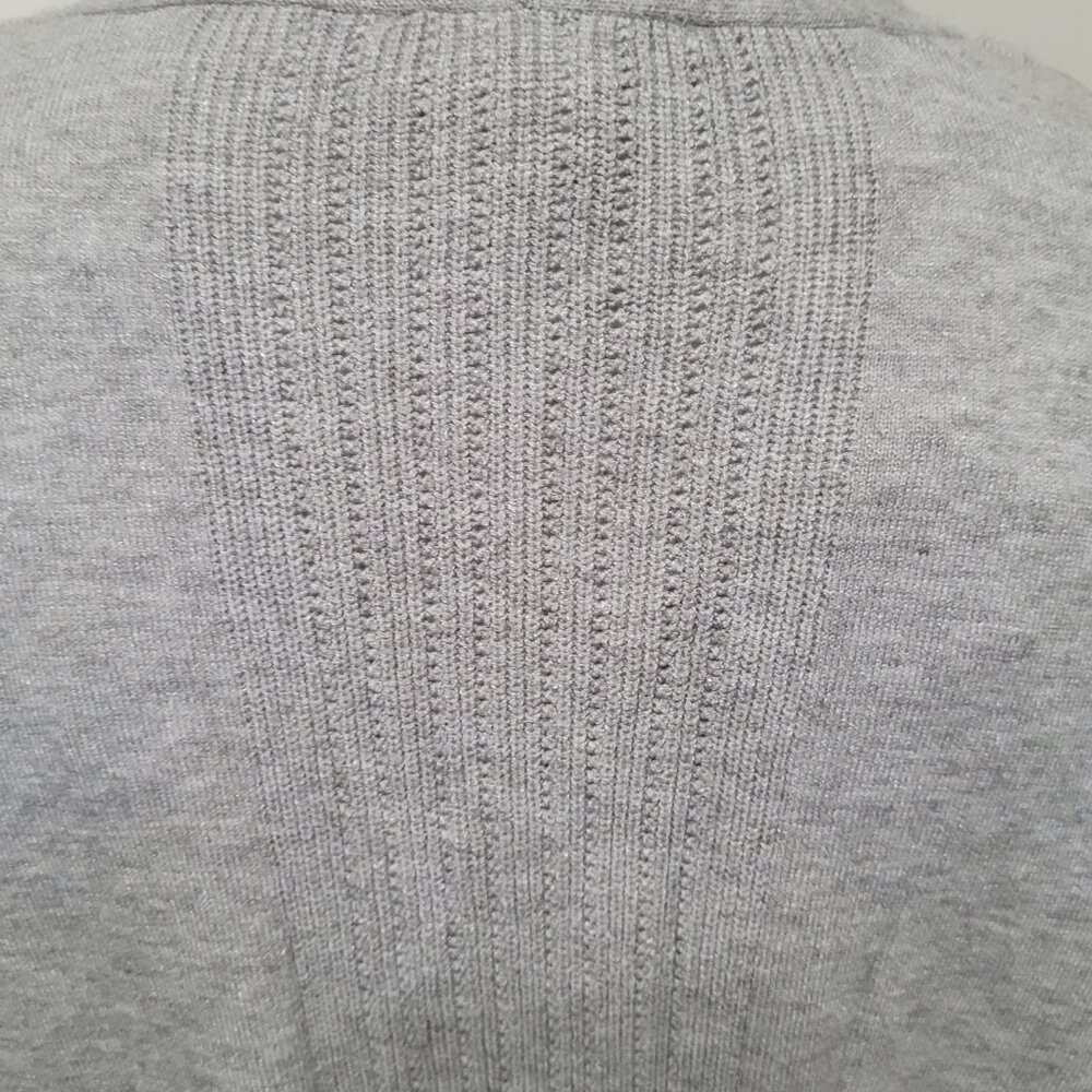 Kim Rogers Gray Draped Cardigan/Decorative Back - Picture 5 of 9